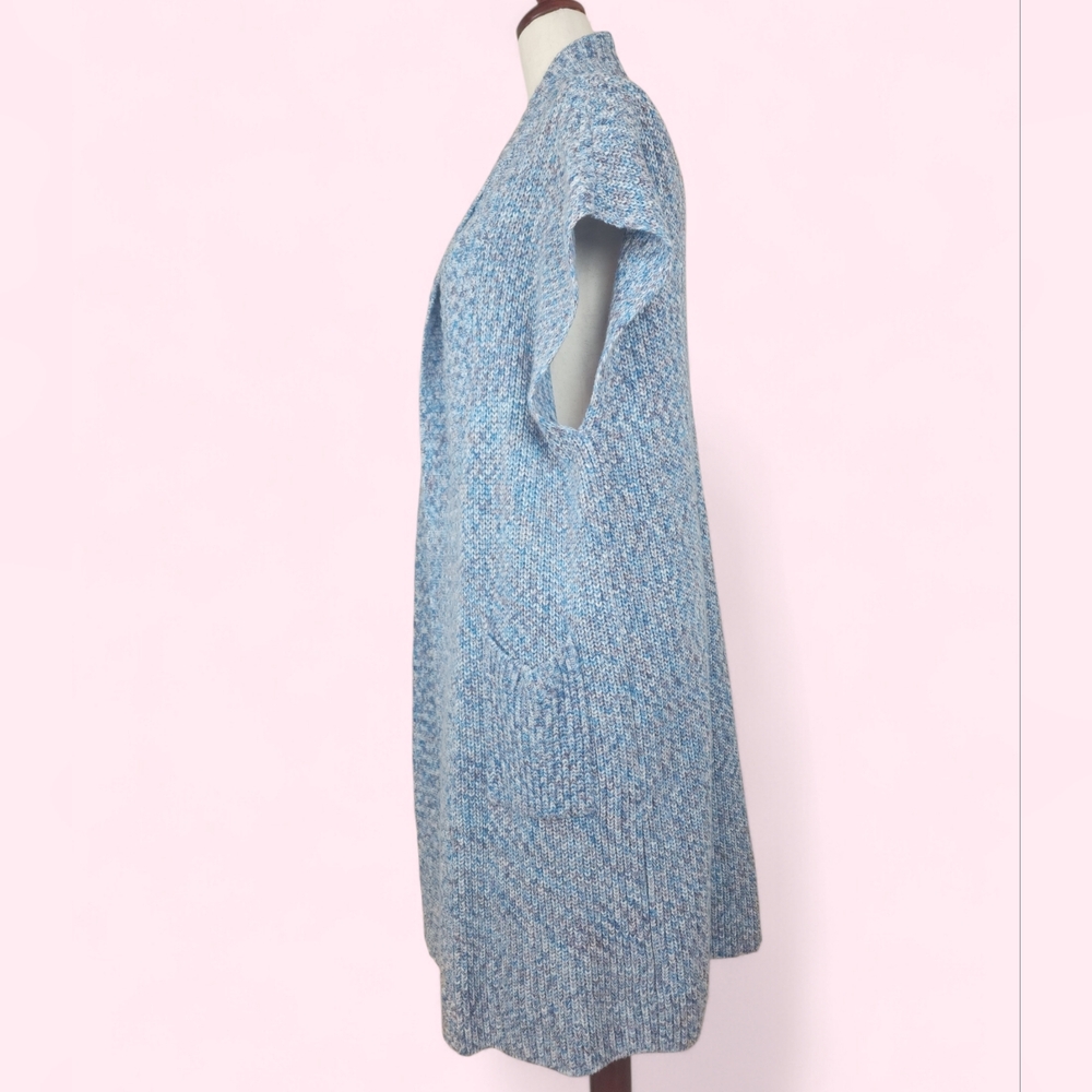 Cabi Love Carol Napa Vest Sleeveless Duster Cardigan Marled Knit Sz Small - Picture 4 of 9
